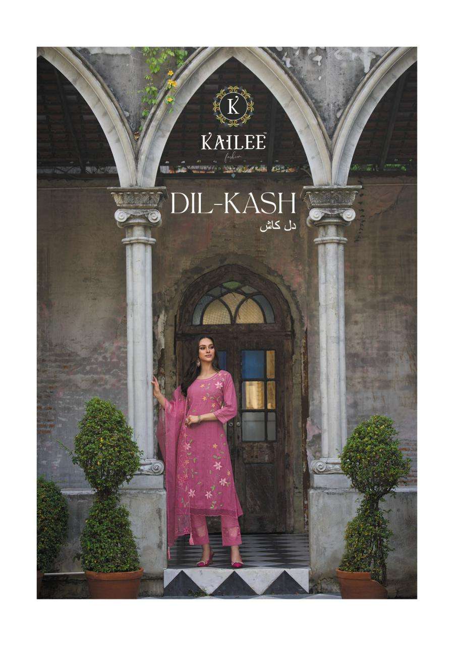 DIL-KASH BY KAILEE FASHION 40501 TO 40506 SERIES PURE COTTON EMBOIDERY STITCHED DRESSES