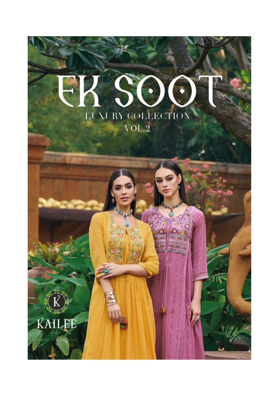 EK SOOT BY KAILEE FASHION 40101 TO 40104 SERIES COTTON EMBROIDERY WORK GOWNS