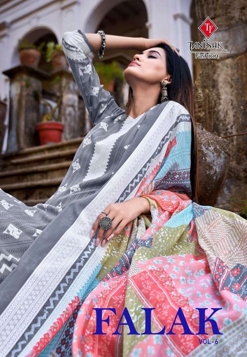 FALAK VOL-6 BY TANISHK FASHION 6901 TO 6908 SERIES PURE COTTON PRINT DRESSES