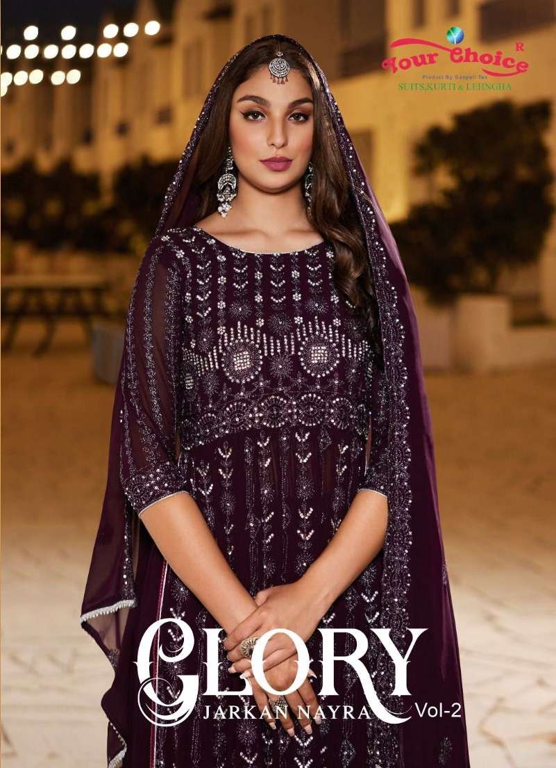 GLORY VOL-2 BY YOUR CHOICE 2001 TO 2006 SERIES BLOOMING GEORGETTE WORK NAYRA STITCHED DRESSES