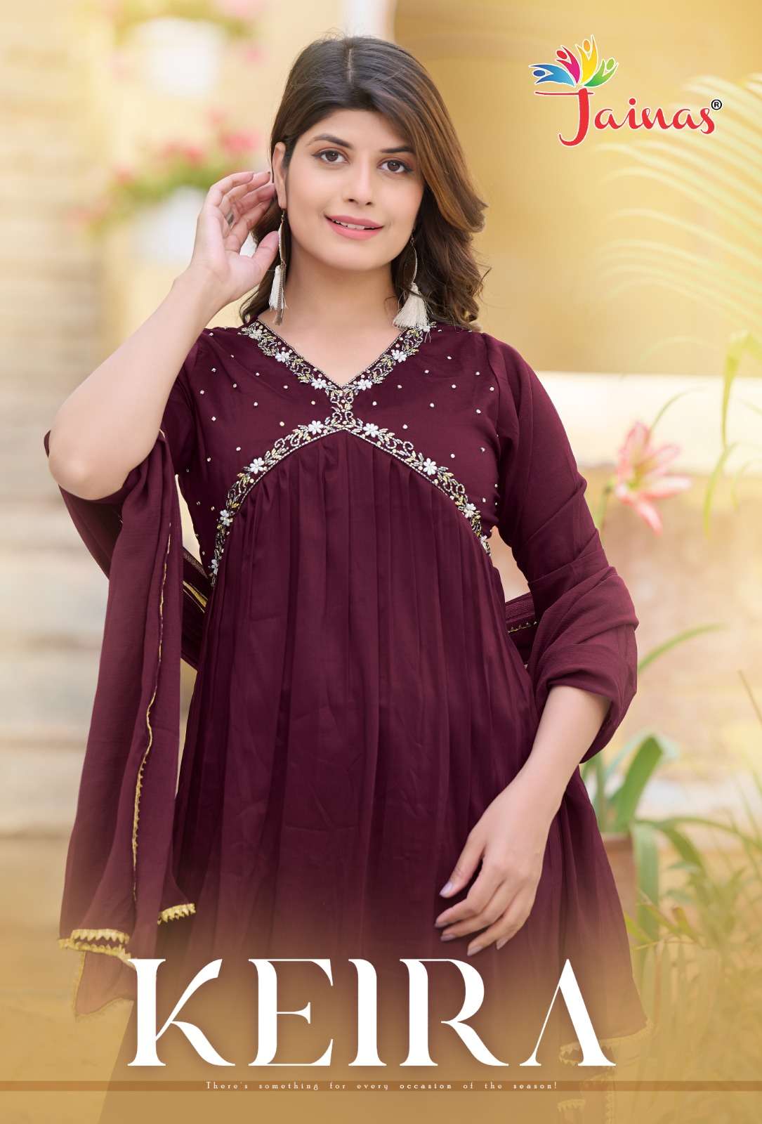 JAINAS KEIRA BY AQSAWHOLESALE 101 TO 106 SERIES SILK EMBROIDERY STITCHED DRESSES