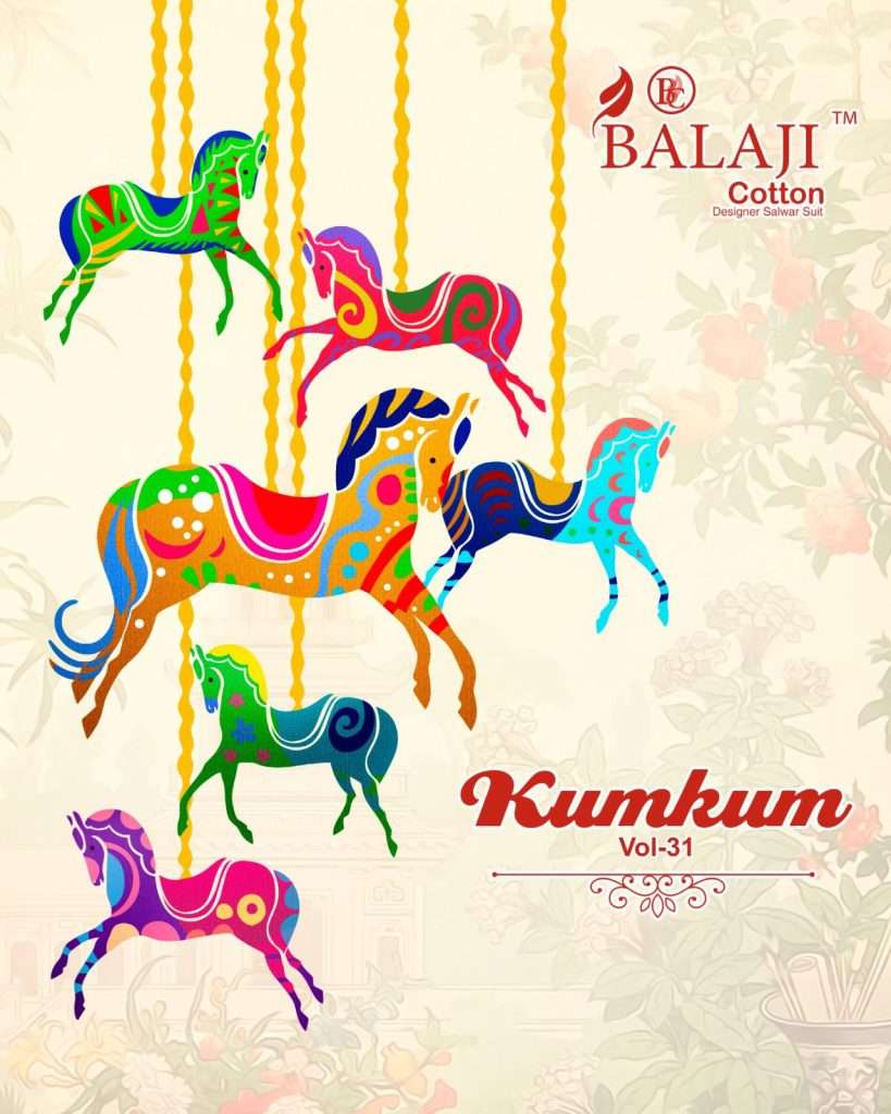 KUM KUM VOL-31 BY BALAJI COTTON 3101 TO 3120 SERIES COTTON PRINT DRESSES