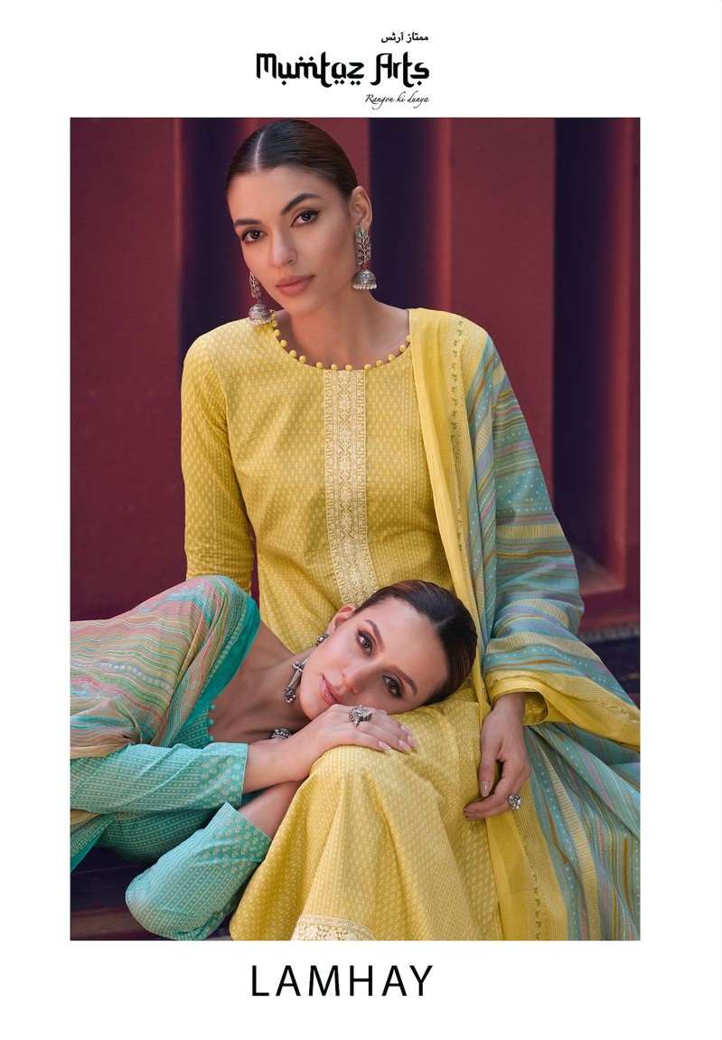 LAMHEY BY MUMTAZ ARTS 24001 TO 24008 SERIES LAWN CAMBRIC COTTON EMBROIDERY DRESSES