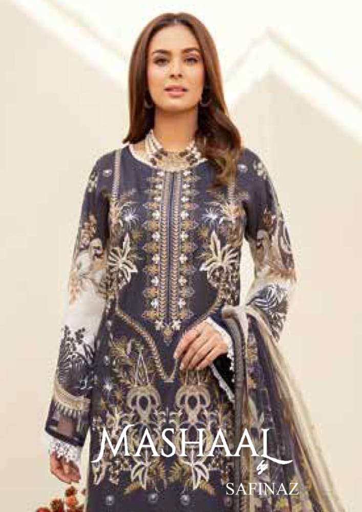 MASHAL LUXURY LAWN BY AQSAWHOLESALE 302 TO 312 SERIES COTTON WORK PAKISTANI DRESSES