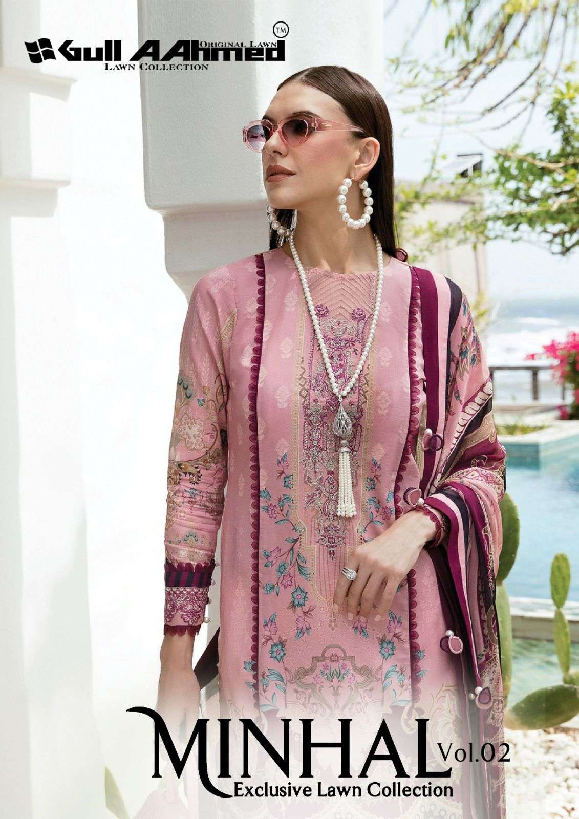 MINHAL VOL-2 BY GULL AAHMAD 2001 TO 2006 SERIES PURE LAWN PRINT PAKISTANI DRESSES