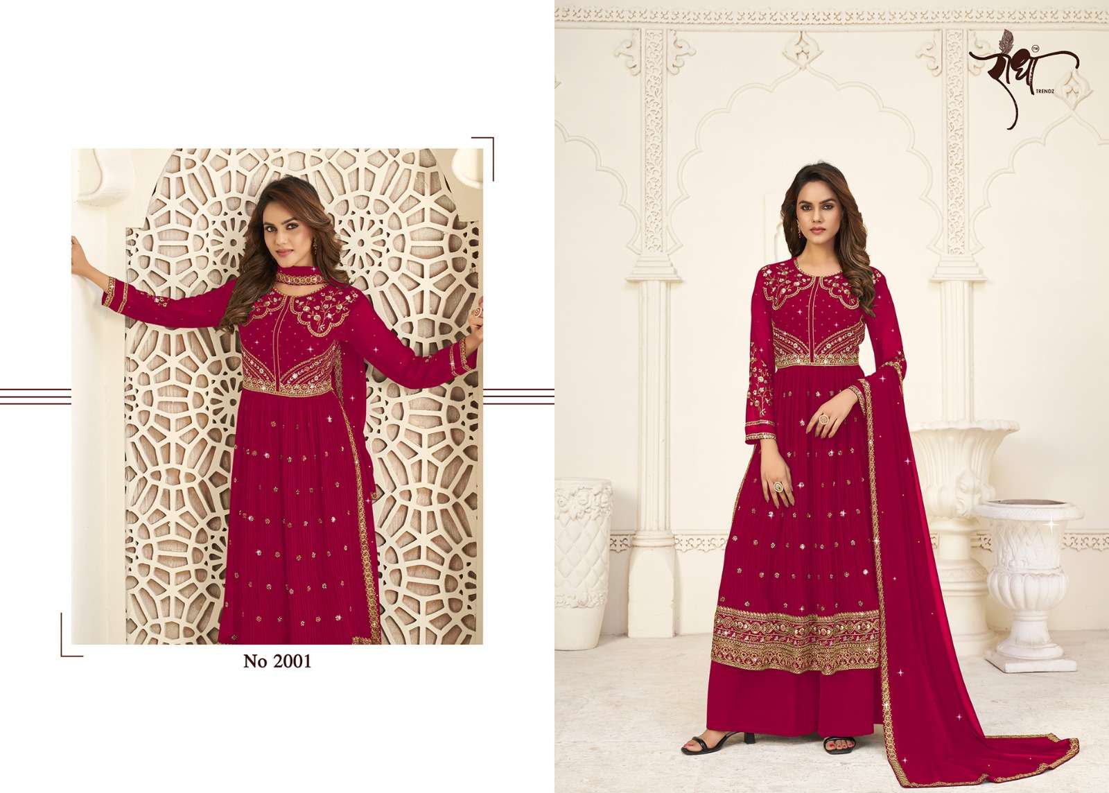 NAYRA VOL-3 BY RADHA TRENDZ 2001 TO 2004 SERIES GEORGETTE CRUSH EMBROIDERY DRESSES