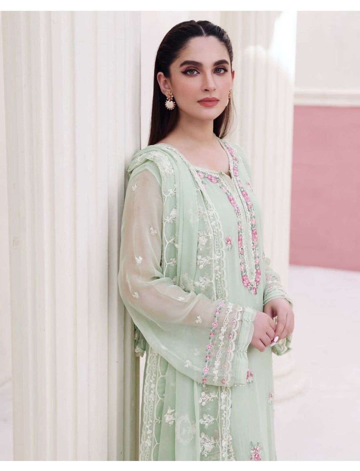 NOOR FORMAL 214 BY ZIAAZ DESIGNS GEORGETTE EMBROIDERY PAKISTANI DRESS