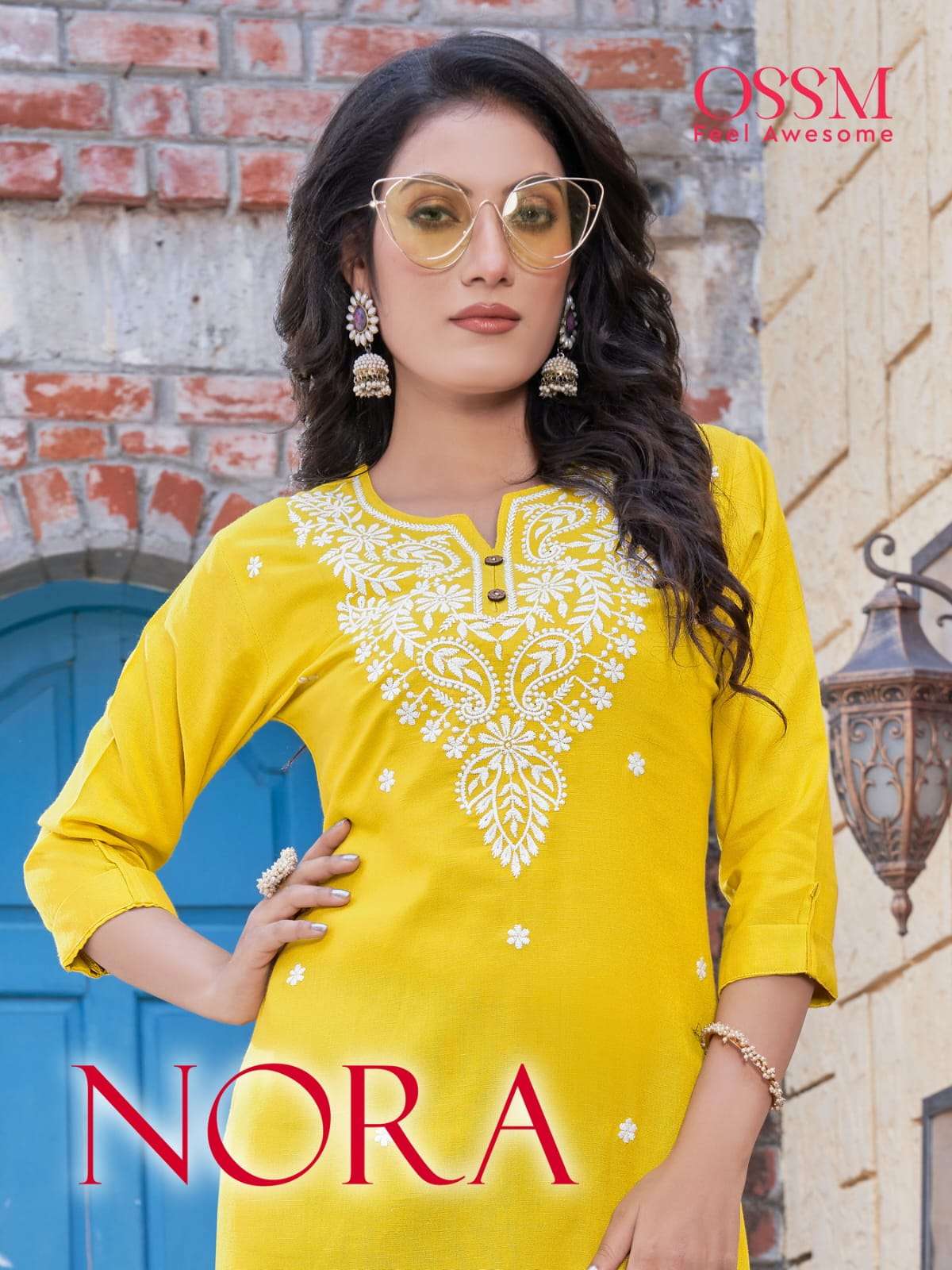 NORA BY OSSM 101 TO 106 SERIES HEAVY RAYON EMBROIDERY CASUAL TOPS