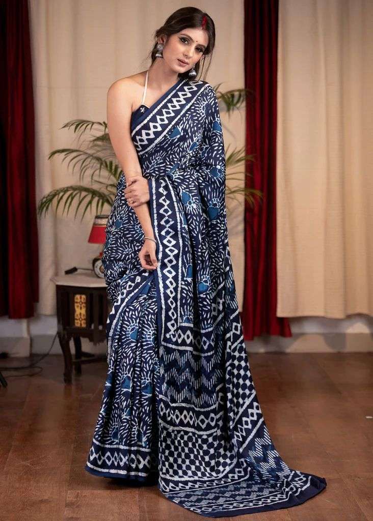 NT-462 HIT DESIGN BY AQSAWHOLESALE DESIGNER COTTON SILK PRINT SAREE