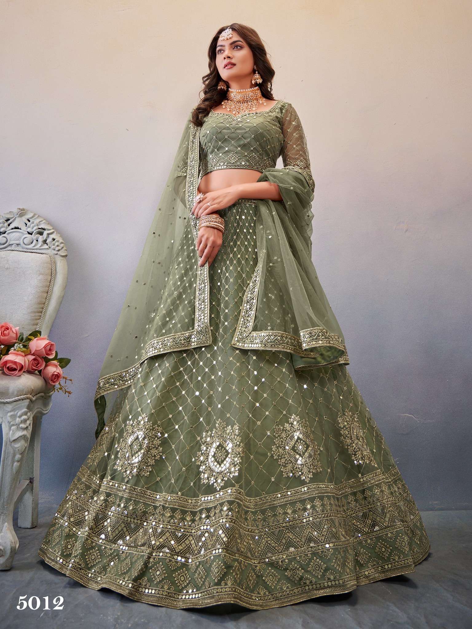 OCCATIONS VOL-4 BY ANANTESH LIFESTYLE 5012 TO 5016 SERIES BUTTERFLY NET BRIDAL LEHENGAS