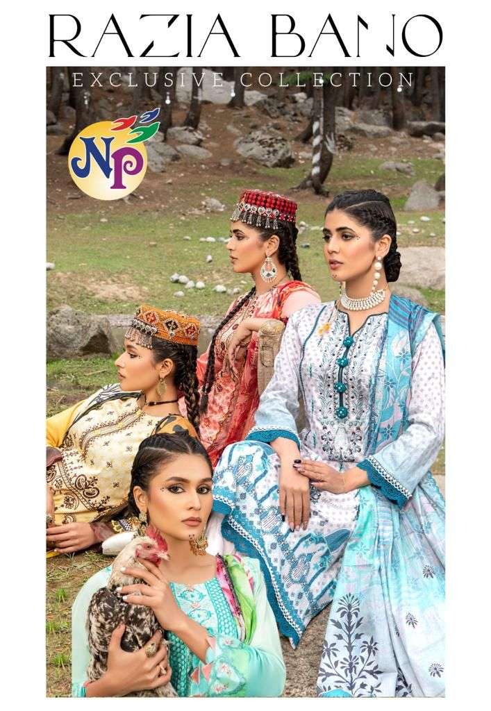 RAZIAZ BANO BY NAND GOPAL PRINTS 1001 TO 1008 SERIES LAWN COTTON EMBROIDERY DRESSES