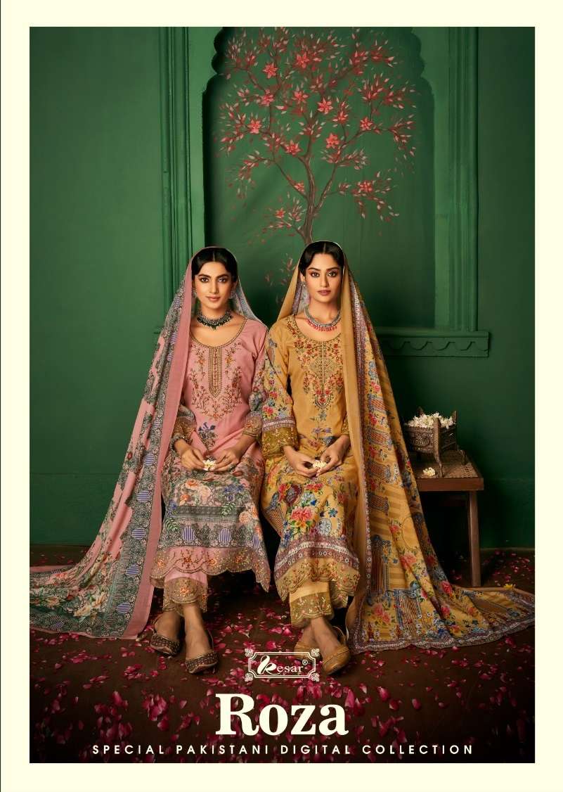 ROZA BY KESAR 170-001 TO 170-006 SERIES LAWN PRINT EMBROIDERY PAKISTANI DRESSES