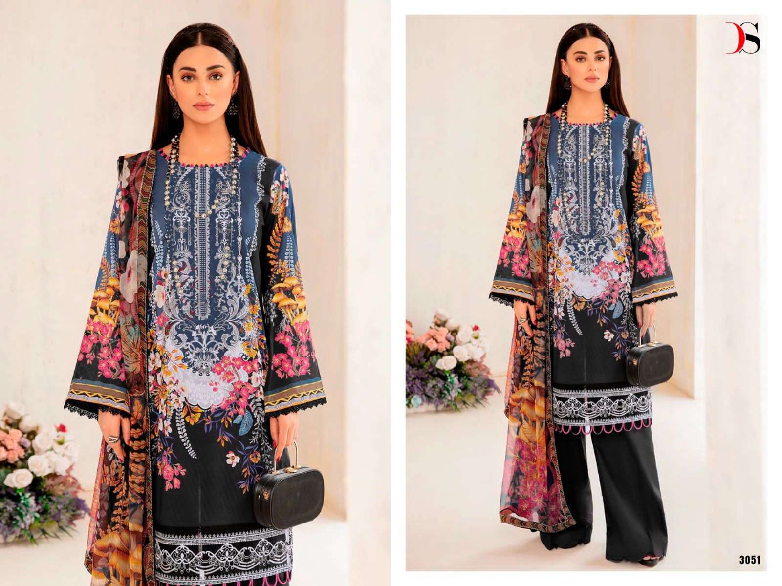 RUNGREZ 3051 HIT DESIGN BY DEEPSY SUITS COTTON EMBROIDERY PRINT PAKISATANI DRESS