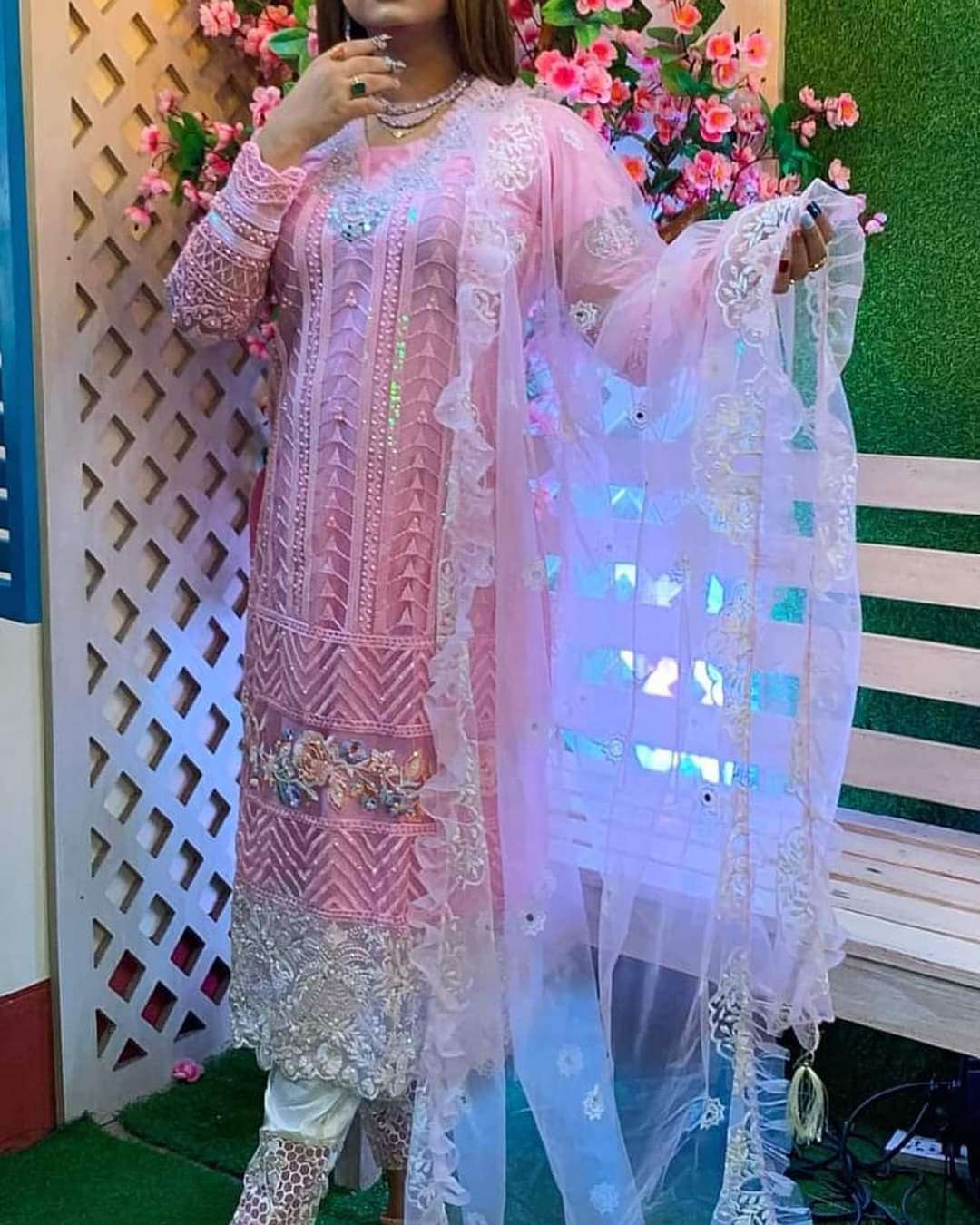 S-54 & S-55 HIT DESIGNS BY SHANAYA FASHIONS BUTTERFLY NET EMBROIDERY DRESSES