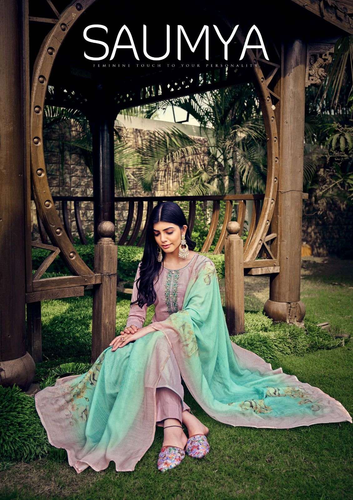 SAUMYA BY SARGAM 340-001 TO 340-008 SERIES LAWN PRINT EMBROIDERY DRESSES