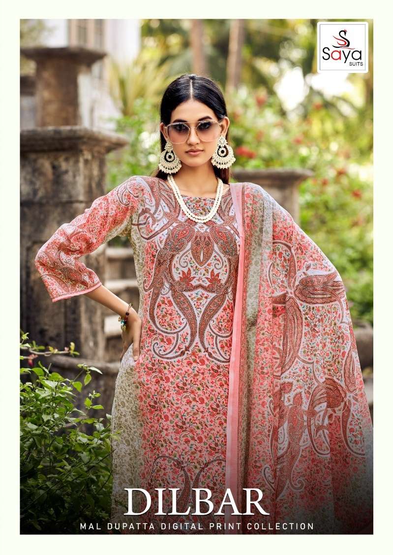 SAYA DILBAR BY AQSAWHOLESALE 169-001 TO 169-006 SERIES PURE COTTON PRINT DRESSES