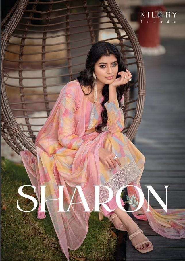 SHARON BY KILORY TRENDZ 651 TO 658 SERIES LAWN COTTON PRINT EMBROIDERY DRESSES