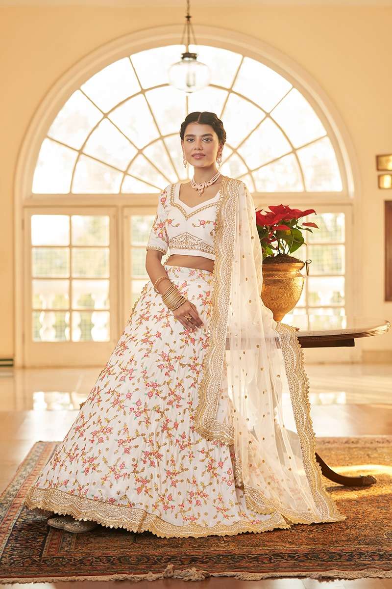 SHRINGAAR VOL-6 BY AAHVAN DESIGNS 801 TO 804 SERIES CHINON SILK HEAVY WORK LEHENGAS