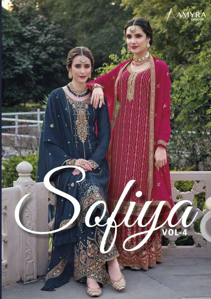 SOFIYA VOL-4 BY AMYRA DESIGNER 513 TO 516 SERIES HEAVY BLOOMING GEORGETTE WORK DRESSES