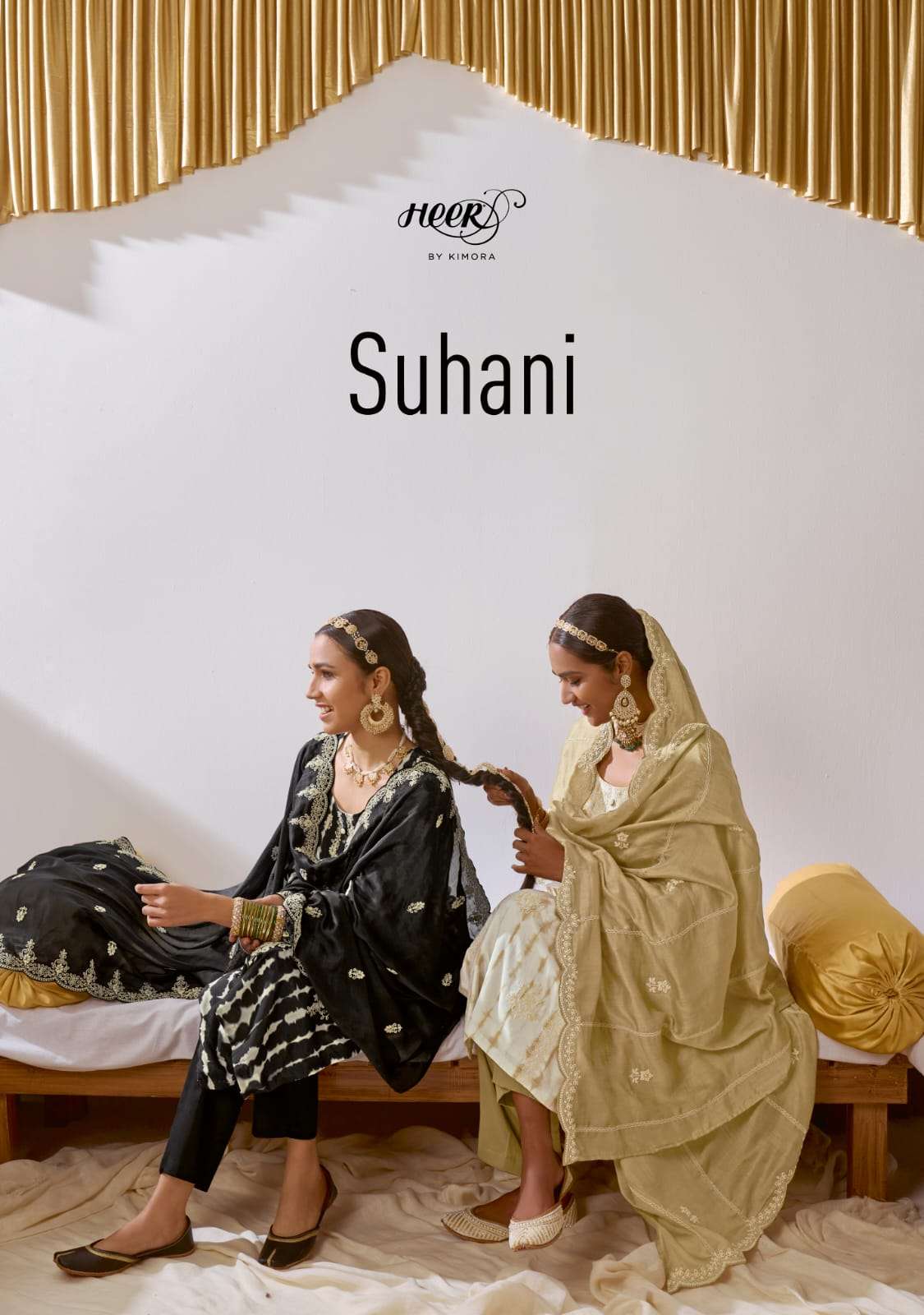 SUHANI BY HEER 9001 TO 9008 SERIES MUSLIN PRINT EMBROIDERY WORK DRESSES