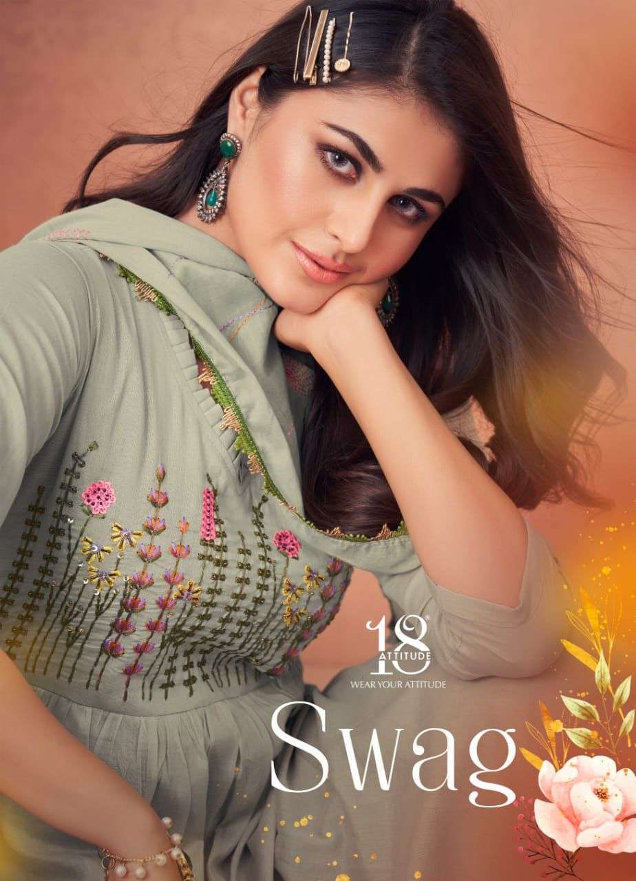 SWAG BY 18 ATTITUDE 1001 TO 1007 SERIES MAL COTTON LINING WORK STITCHED DRESSES