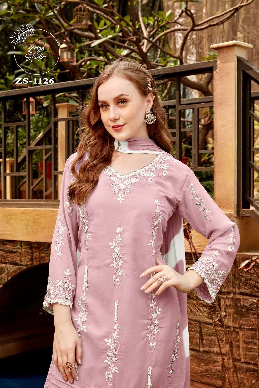 ZS-1126 COLOURS BY ZOYA STUDIO FAUX GEORGETTE EMBROIDERY STITCHED PAKISTANI DRESSES