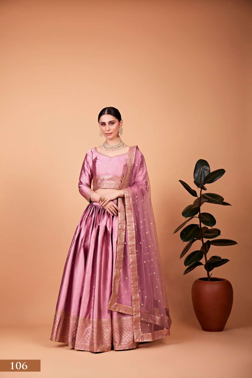 AAWIYA 106 HIT DESIGN BY AAWIYA TEBI SILK SEQUENCE EMBROIDERY BRIDAL LEHENGA