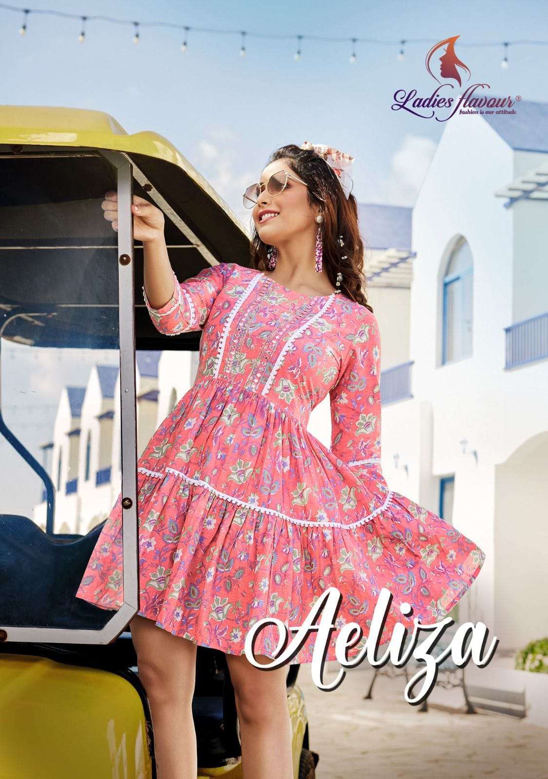 AELIZA BY LADIES FLAVOUR 1001 TO 1004 SERIES PURE MULL COTTON EMBROIDERY TUNICS