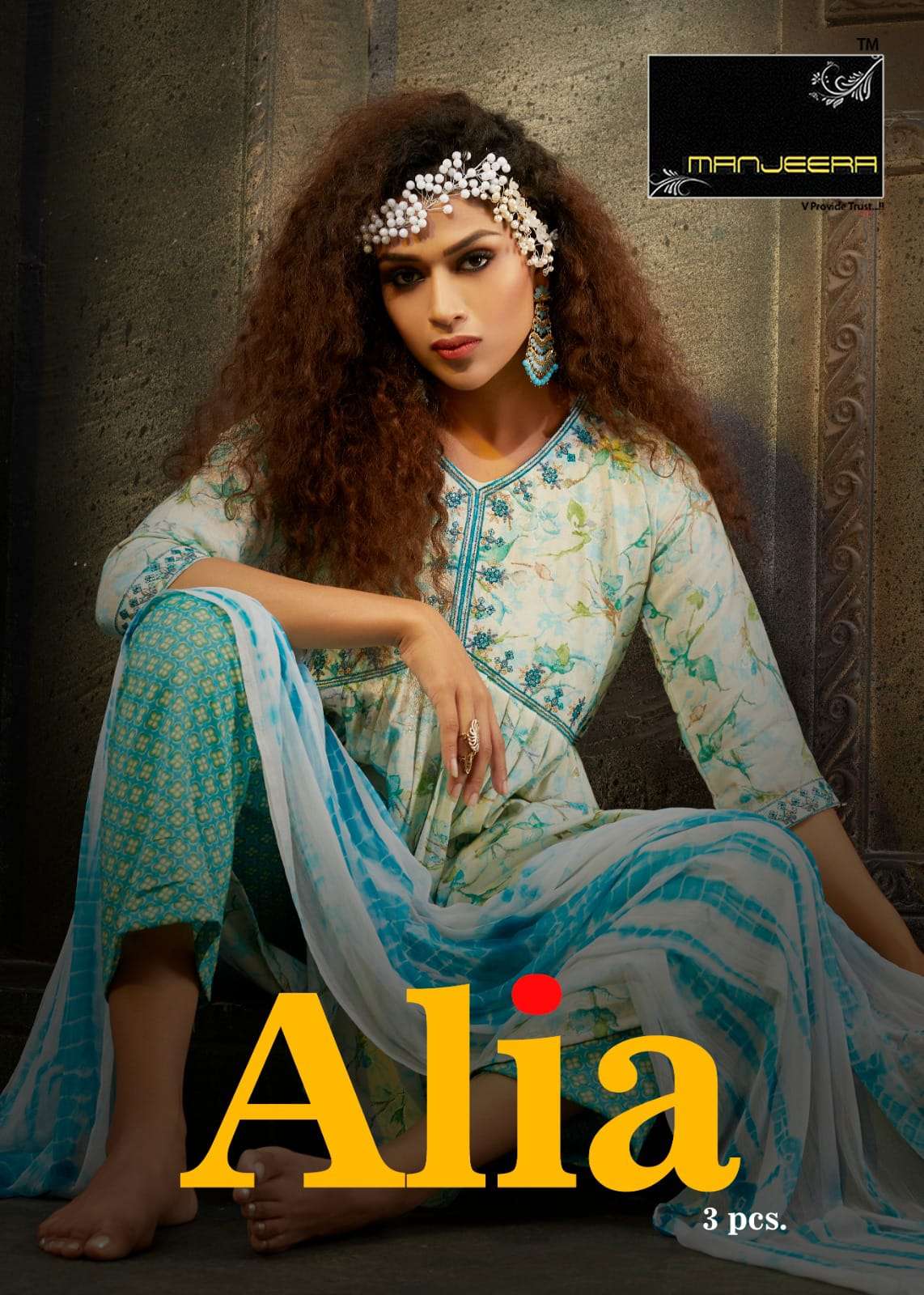 ALIA BY MANJEERA 01 TO 10 SERIES CAPSULE PRINT WORK STITCHED ALIA SUITS