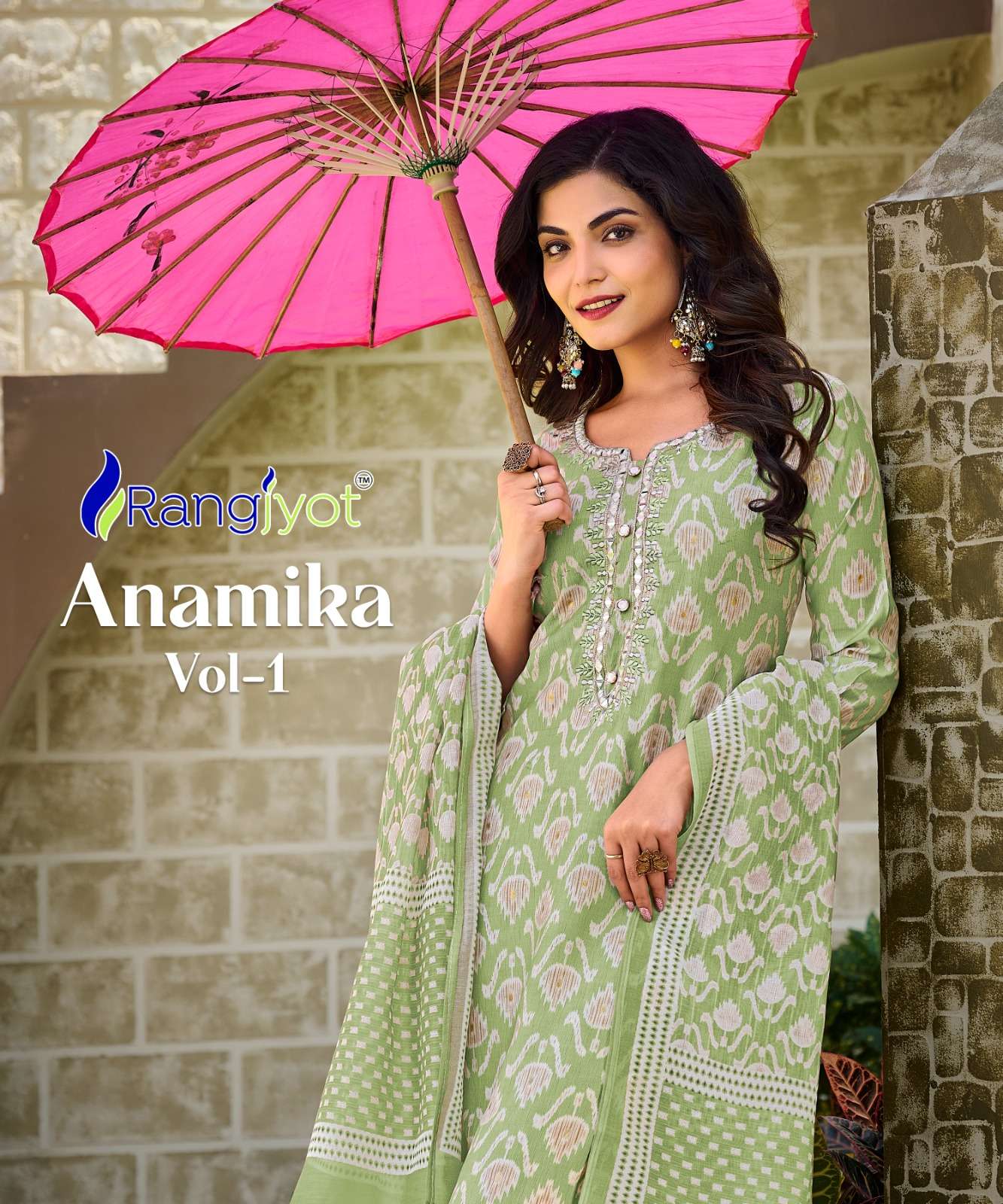 ANAMIKA BY RANGJYOT 1001 TO 1006 SERIES CHANDERI MODAL SILK WORK STTICHED DRESSES