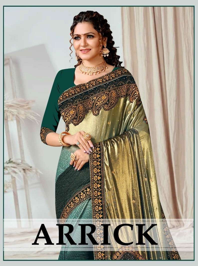 ARICK BY RONISHA IMPORTED LYCRA FANCY WORK DESIGNER SAREES