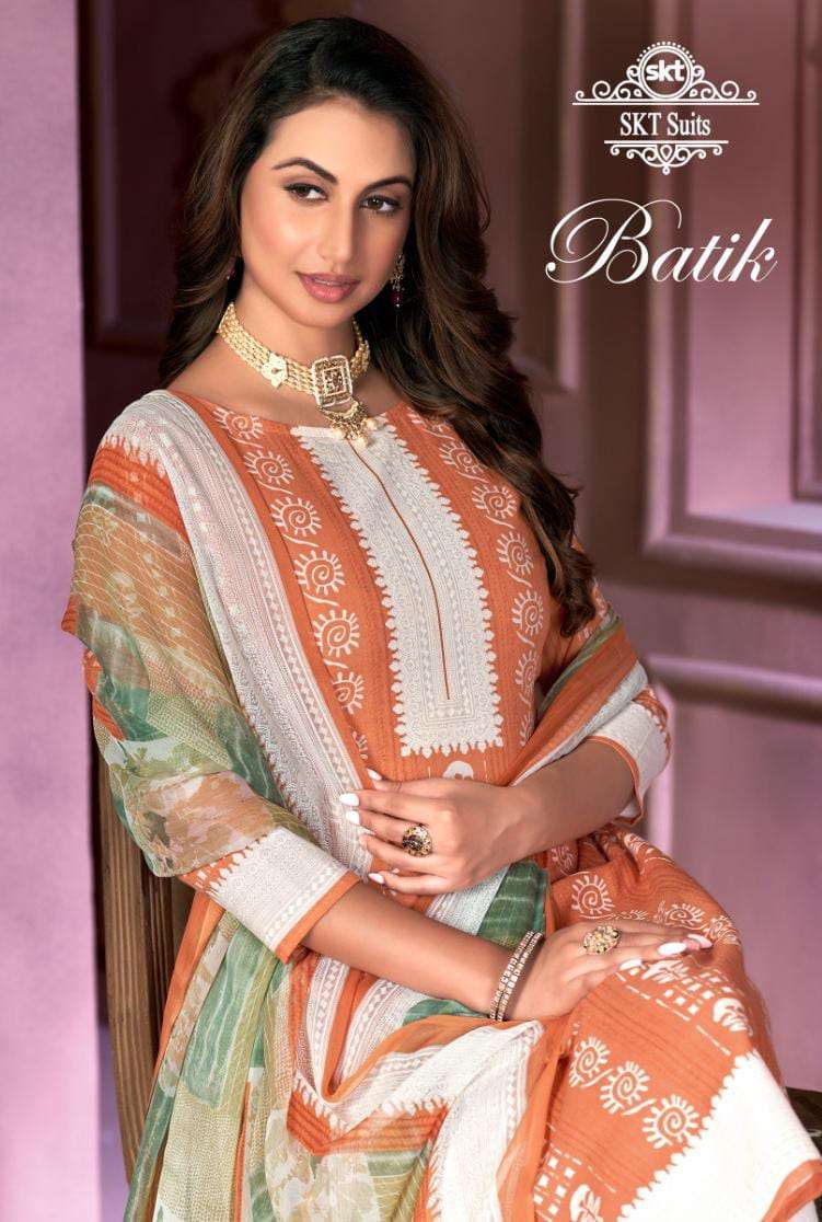 BATIK BY SKT SUITS 8001 TO 8008 SERIES PURE COTTON KHADI PRINT DRESSES