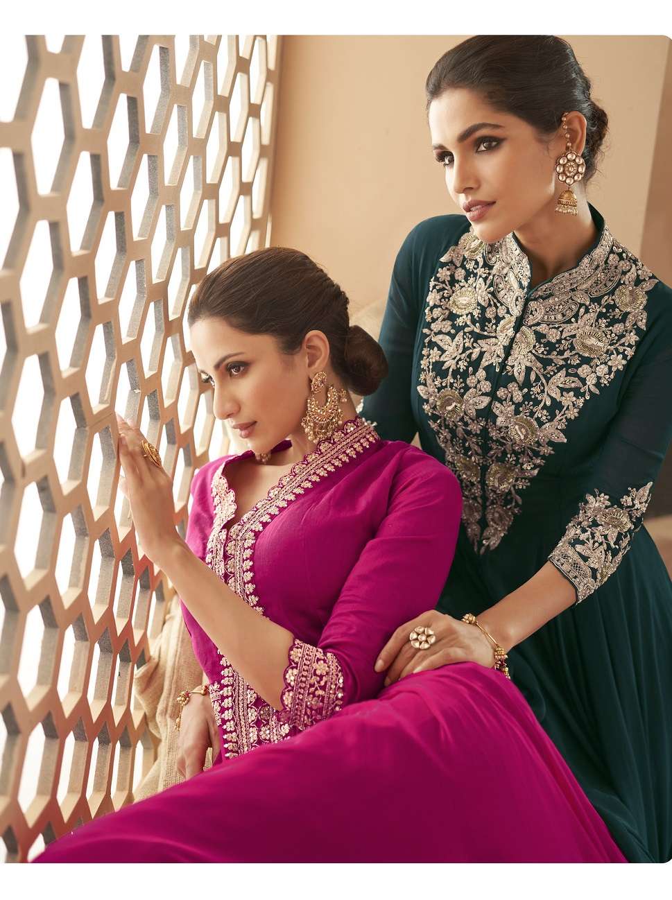 BEGUM BY SAYURI 5246 TO 5248 SERIES GEORGETTE SILK EMBROIDERY STITCHED GOWNS