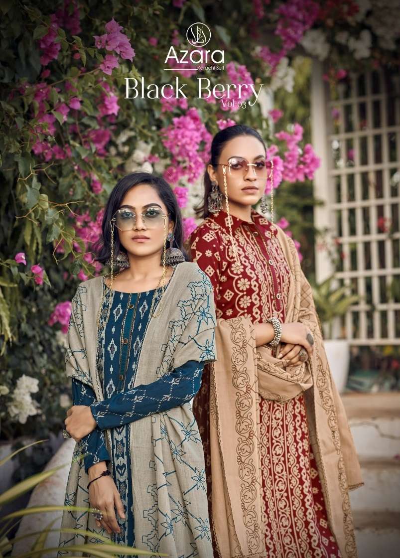 BLACK BERRY VOL-3 BY RADHIKA FASHION 57001 TO 57006 SERIES COTTON EMBROIDERY DRESSES