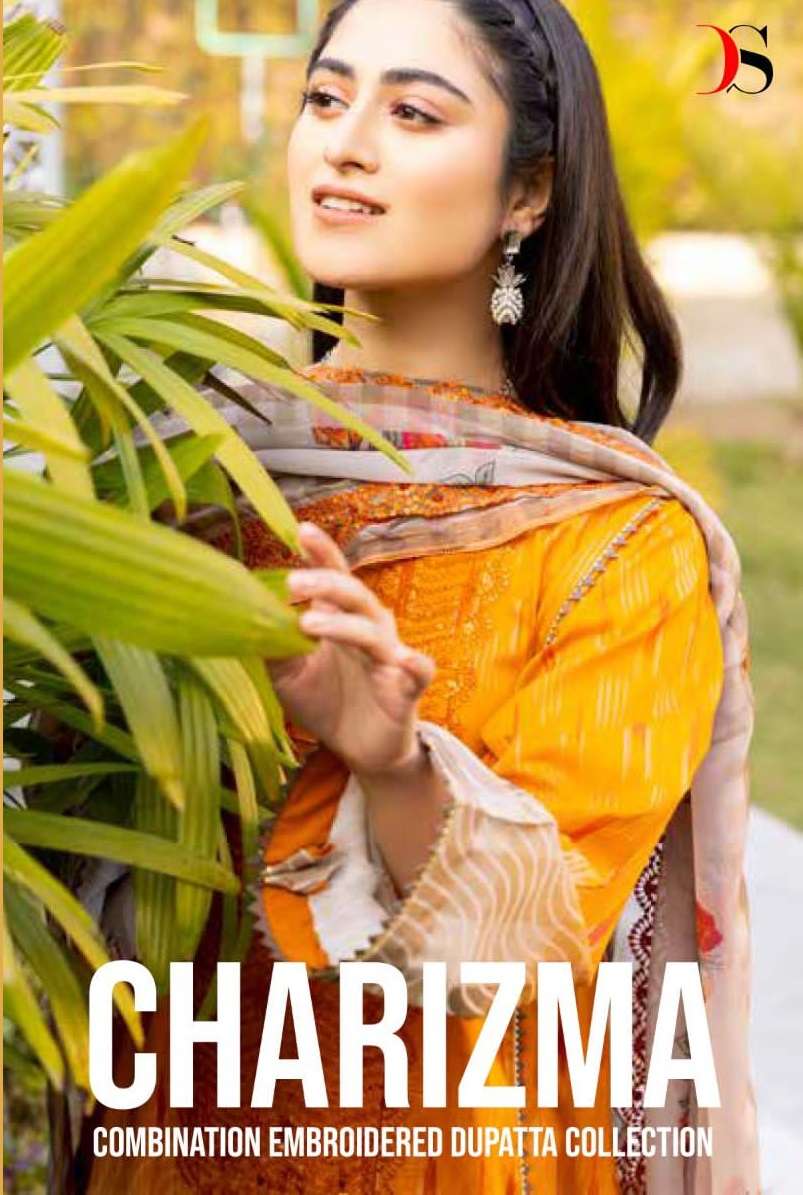 CHARIZMA COMBINATION EMBROIDERED DUPATTA BY DEEPSY SUITS PURE COTTON PAKISTANI DRESSES