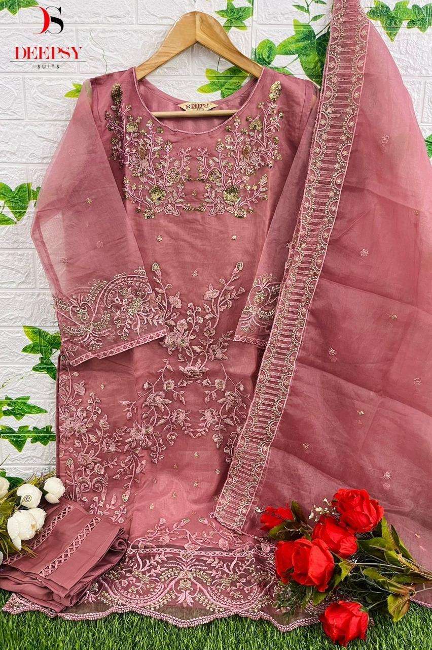 D-234 COLOURS BY DEEPSY SUITS 234-A TO 234-D SERIES ORGANZA EMBRODIERY PAKISTANI DRESSES