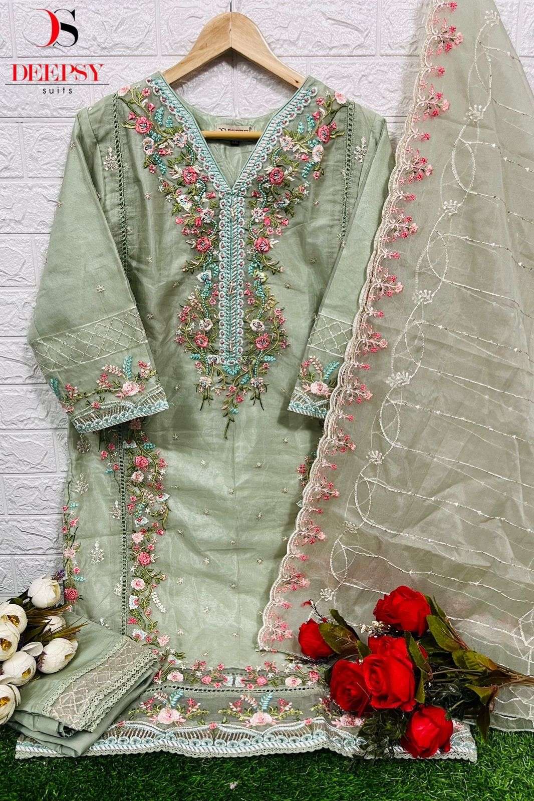 D-315 HIT DESIGN BY DEEPSY SUITS ORGANZA EMBROIDERY PAKISTANI STITCHED DRESS