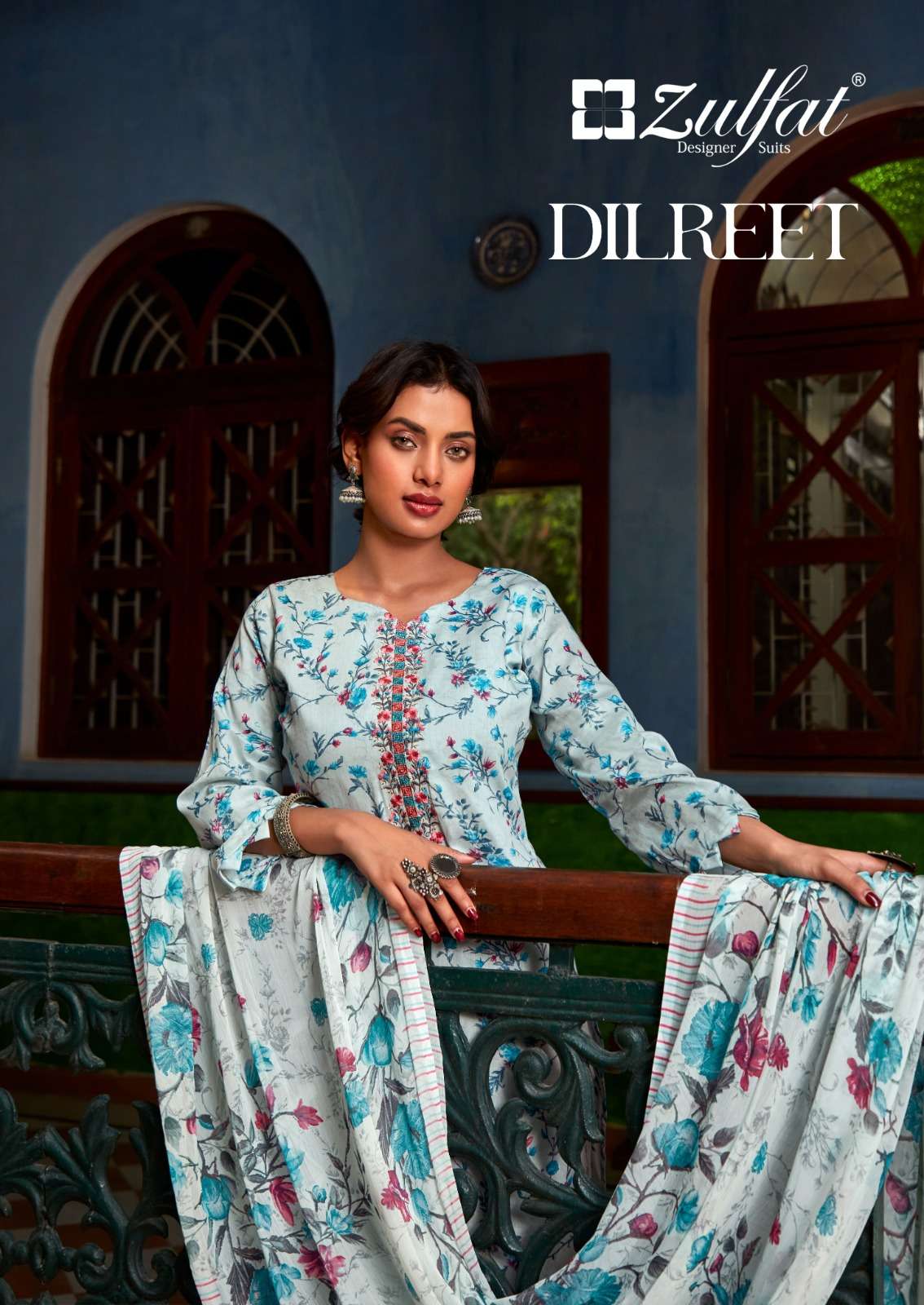 DILREET BY ZULFAT 501-001 TO 501-010 SERIES PURE JAM COTTON EMBROIDERY WORK DRESSES