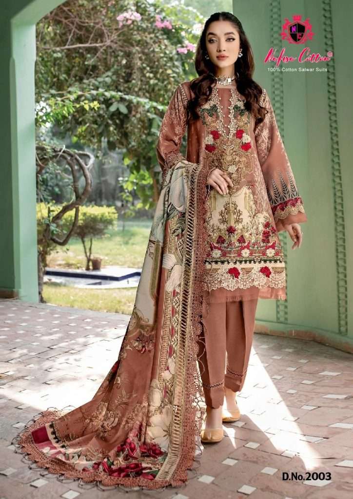 ESRA VOL-2 BY NAFISA COTTON 2001 TO 2006 SERIES PURE SOFT COTTON PRINT PAKISTANI DRESSES