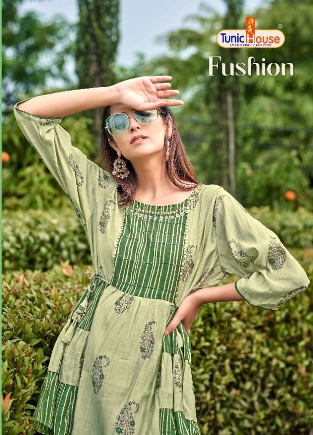 FUSION BY TUNIC HOUSE 23001 TO 23004 SERIES MUSLIN SILK HAND WORK KURTI & PANTS