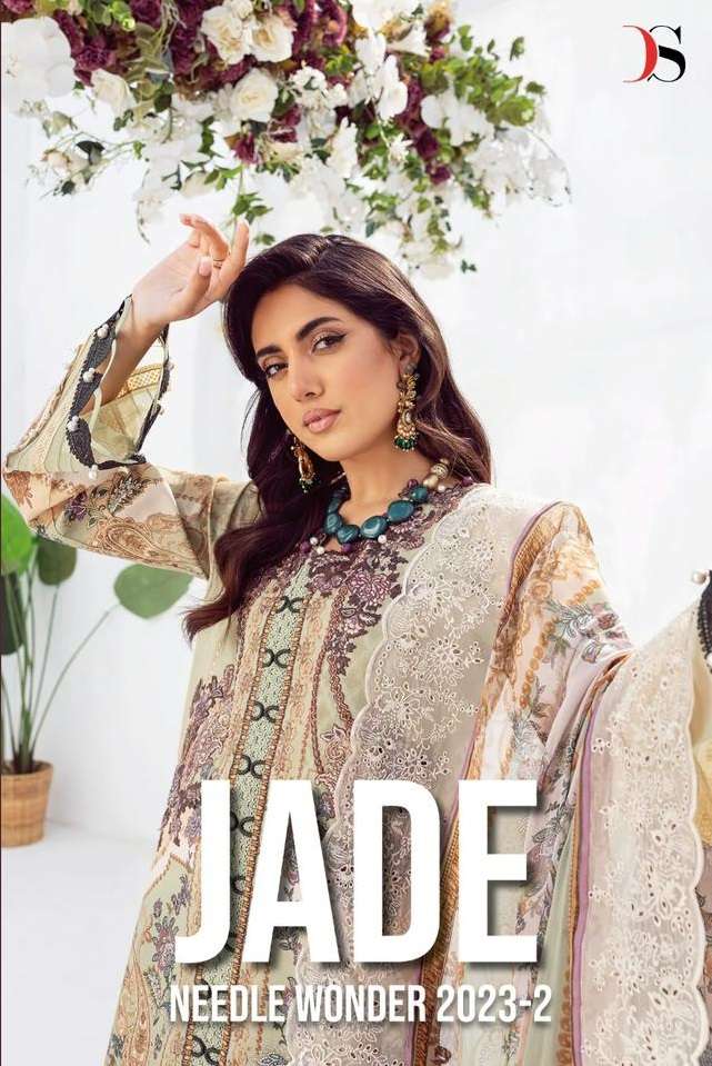 JADE NEEDLE WONDER 2023 VOL-2 BY DEEPSY SUITS 3181 TO 3188 SERIES COTTON PAKISTANI DRESSES