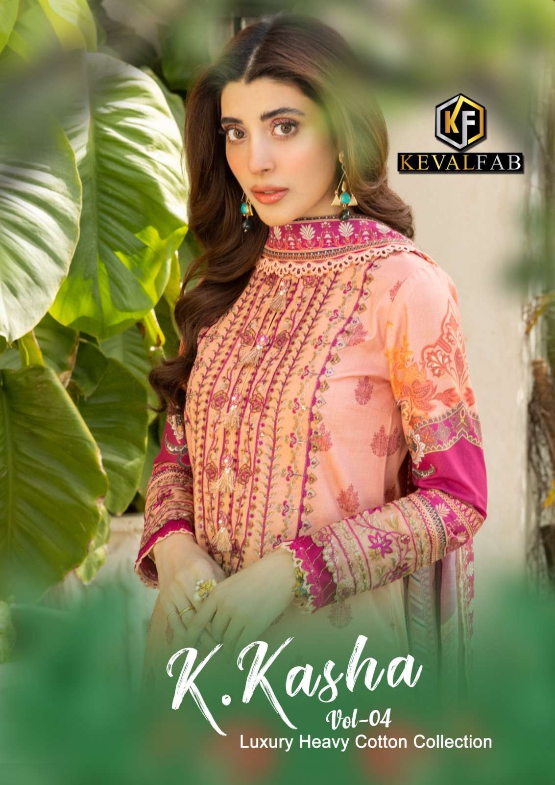 K.KASHA VOL-4 BY KEVAL FAB 4001 TO 4006 SERIES COTTON PRINT PAKISTANI DRESSES