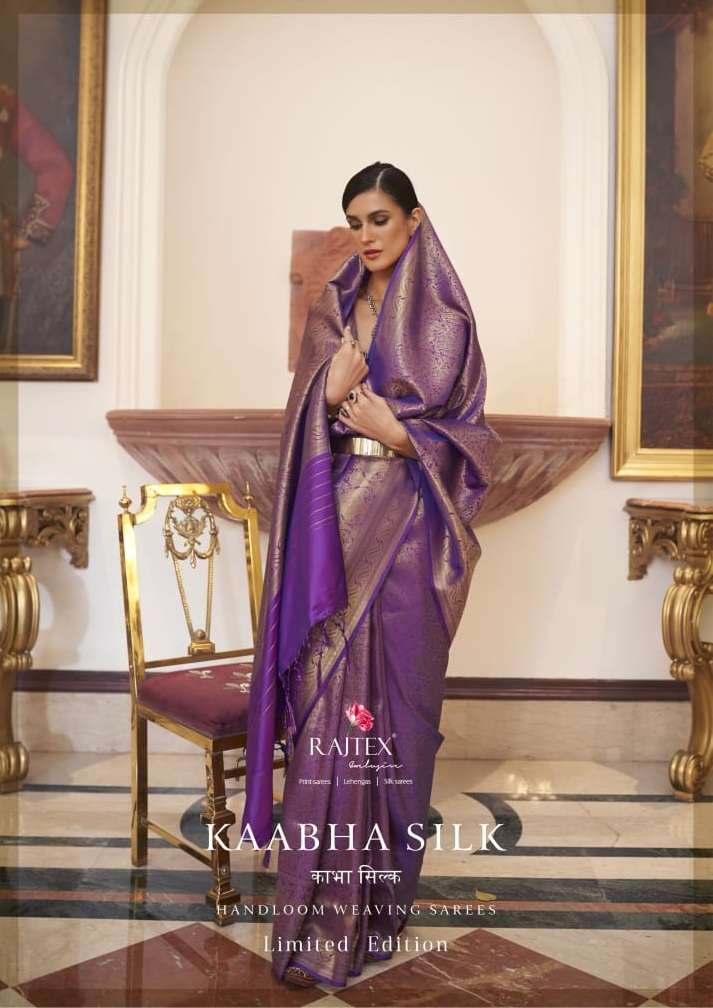 KAABHA SILK BY RAJTEX 204003-A TO 204003-L SERIES HANDLOOM WEAVING WEDDING WEAR SAREES