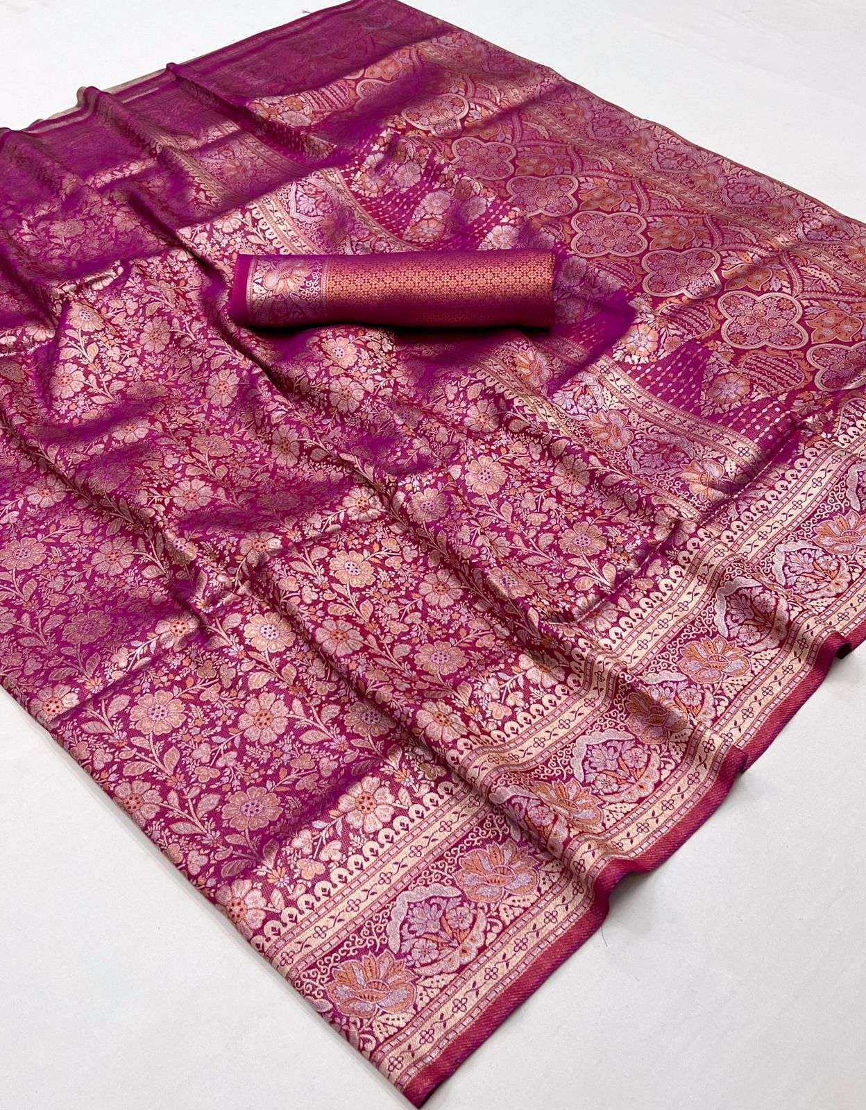 KABBY SILK BY AQSAWHOLESALE NYLON ZARI WORK SILK SAREES