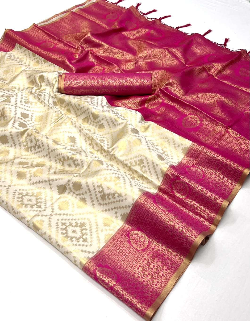 KAIZAA SILK BY AQSAWHOLESALE ZARI WEAVING SILK WORK SAREES