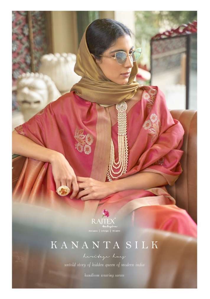 KANANTA SILK BY RAJTEX 104001 TO 104006 SERIES HANDLOOM FANCY WORK SAREES