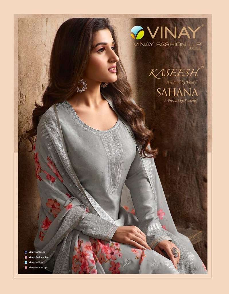 KASEESH SAHANA BY VINAY FASHION 62701 TO 62708 SERIES DOLA EMBROIDERY WORK DRESSES