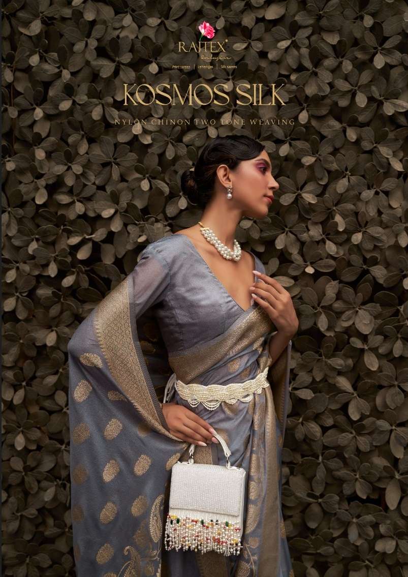 KOSMOS SILK BY RAJTEX 265001 TO 265006 SERIES NYLON CHINON WEAVING SAREES