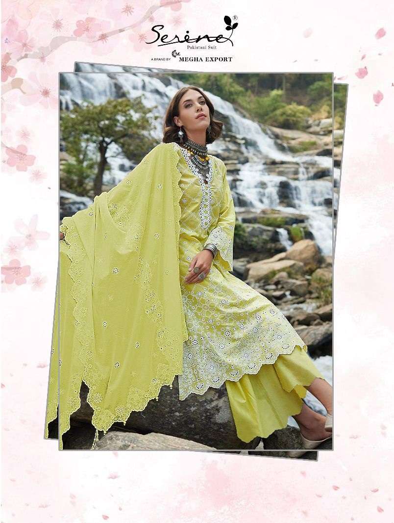 LAWNKARI BY SERINE 56001 TO 56005 SERIES LAWN COTTON EMBROIDERY PAKISTANI DRESSES