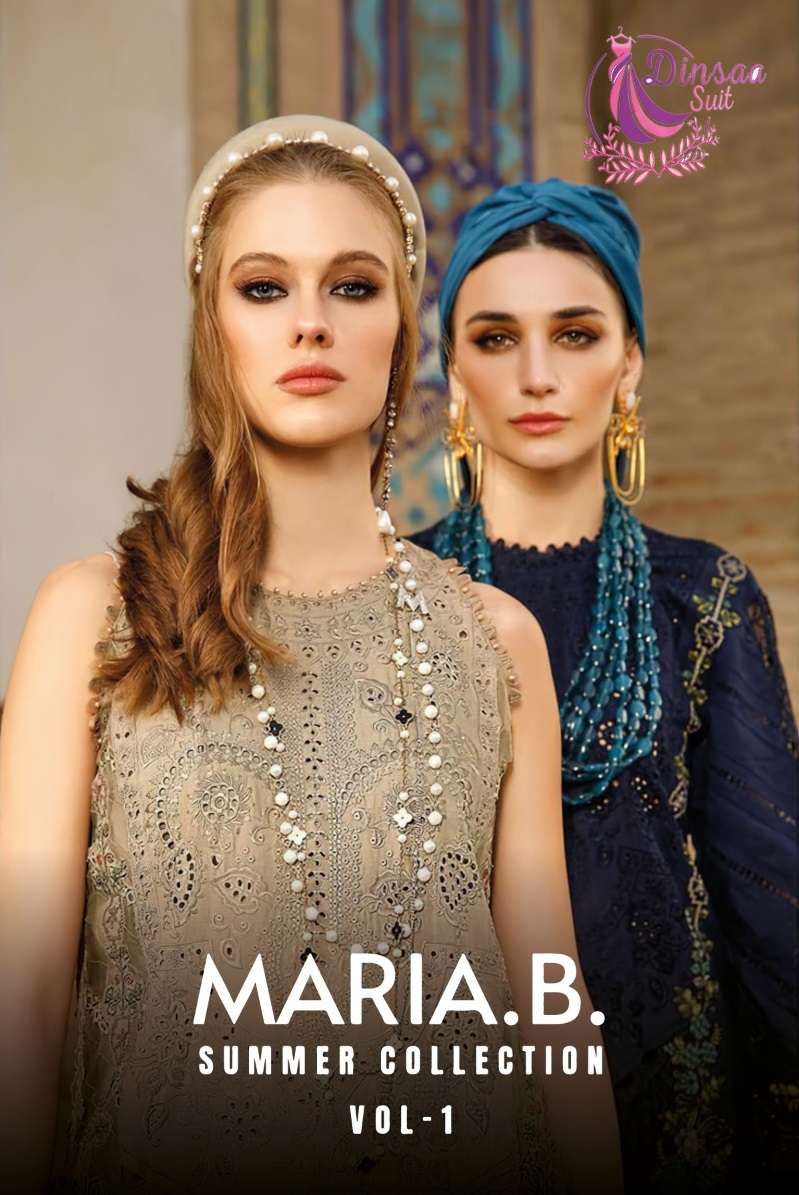 MARIA. B. SUMMER COLLECTION BY DINSAA SUIT 190 TO 193 SERIES PURE COTTON WORK PAKISTANI DRESSES